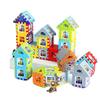 1 Set Puzzle Toy Colorful Window Opening Plastic Building Stem Building Colorful Interlocking Components