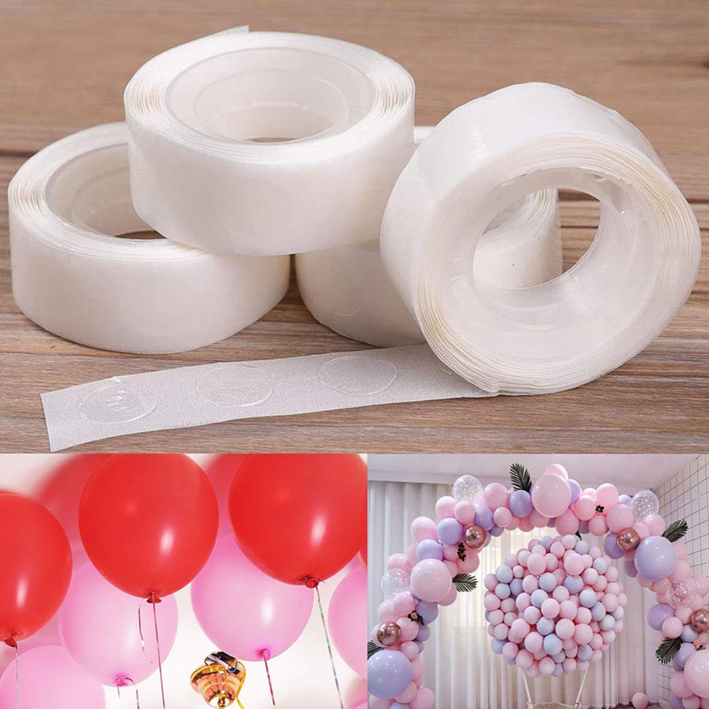 1 Roll Balloon Adhesive Tape 100 Tablets Transparent 12MM Round Dots Glue Stickers For DIY Balloon Arches Albums Envelopes Decor