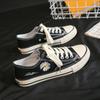 Women's Purple Daisy Canvas Low-Top Sneakers - Korean Ulzzang Style, 2024 Casual All-Match Shoes