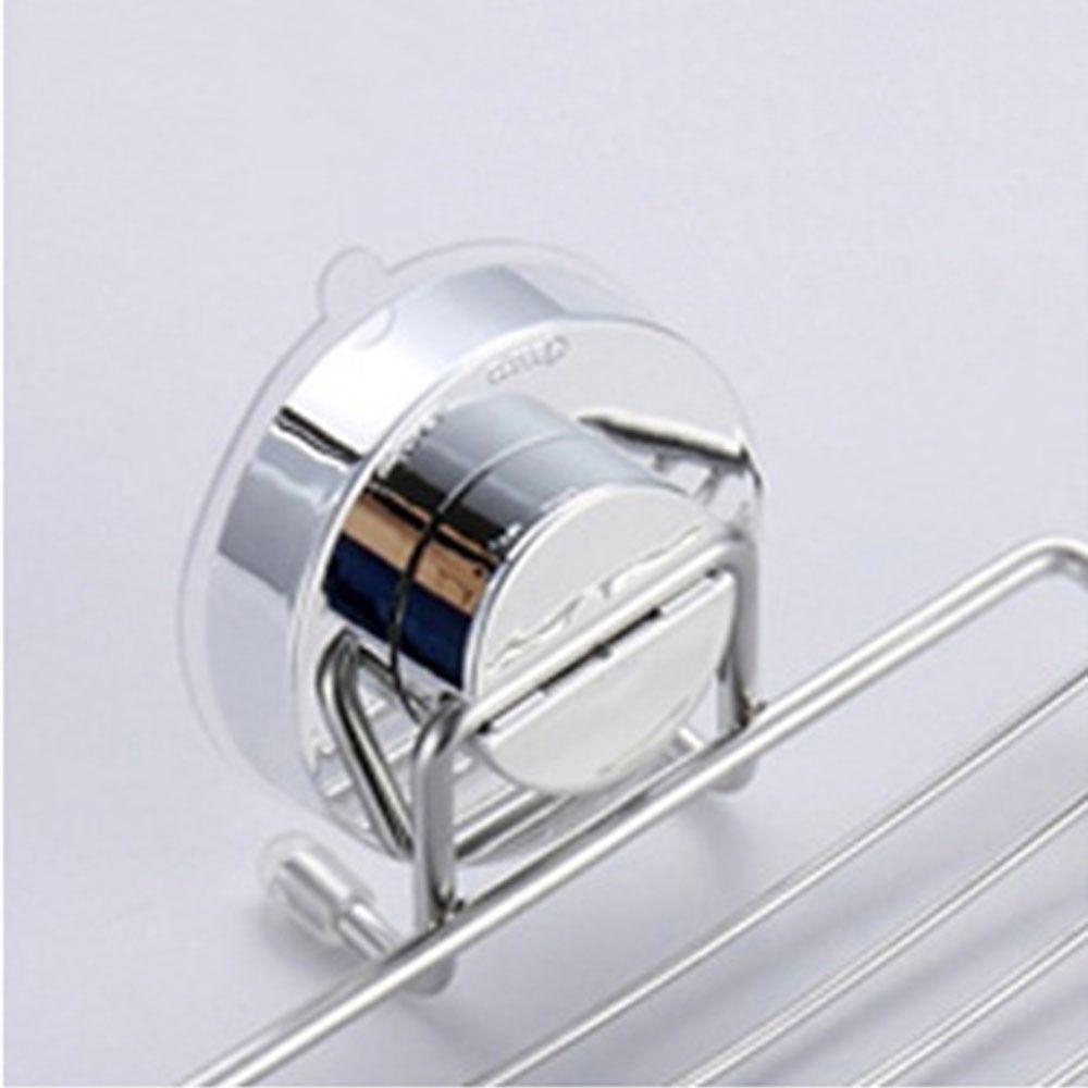 Wall Mounted Vacuum Suction Cup Soap Dish Self Draining Stainless steel Bathroom Sponge Holder No-Drilling Heavy Duty