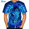 Летний топ с круглым вырезом и 3D-принтом серии «Дракон», модная повседневная мужская футболка с коротким рукавом