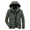 Autumn and Winter New Fleece Jacket Men's Casual Outdoor Hooded Large Size Elastic Jacket Jacket