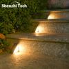 2 светодиодных солнечных ступенчатых светильника, водонепроницаемые уличные светильники для лестниц, солнечные светильники для террас, уличные солнечные ландшафтные светильники