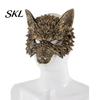 Wolf Costume Mask 3D Head Mask, High Elastic Lightweight Comfortable Werewolf Realistic with Adjustable Strap for Halloween Cosplay Party Photo Props