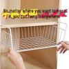Under Table Hanging Basket Storage Rack for Dorms and Kitchens