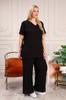 Women's Style Big Size Under-Upper Team Large Size Side Slit Comfortable Two Piece Set With Trousers Tunic 2 Psc.