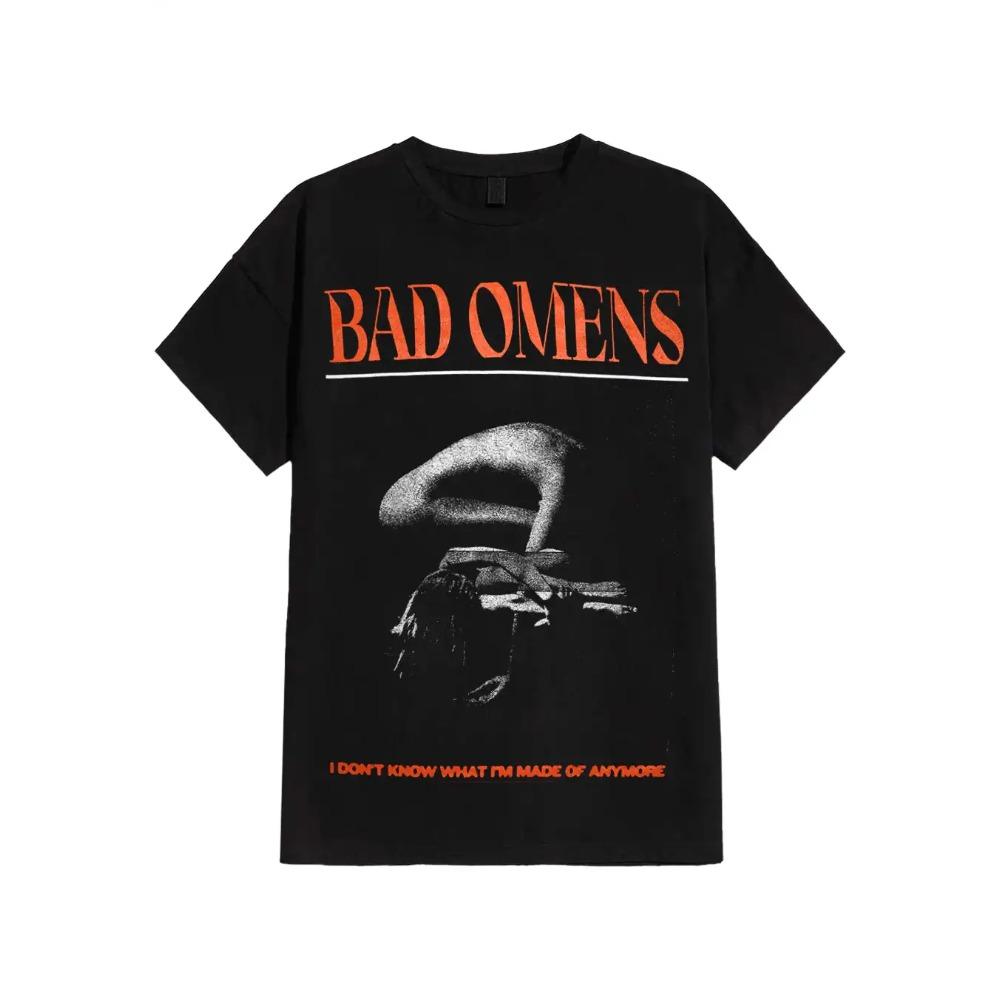 Американский европейский тренд группа мужская женская футболка Bad Omens оверсайз мужская женская унисекс с коротким рукавом Y2k топ футболки мужская одежда