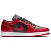 Air Jordan 1 Low Reverse Bred Men Sneakers Black Gym-Red 553558-606