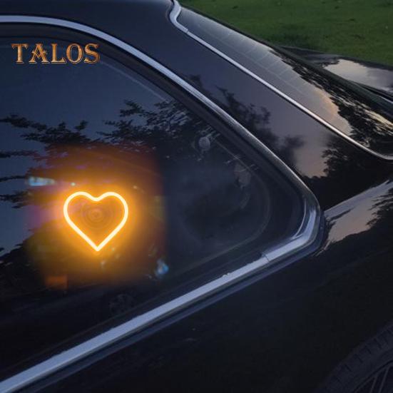 Светодиодный неоновый светильник в форме сердца, режимы стробоскопической вспышки, суперяркий, простая установка, светодиодный дисплей, вывеска, автомобильное освещение, аксессуары