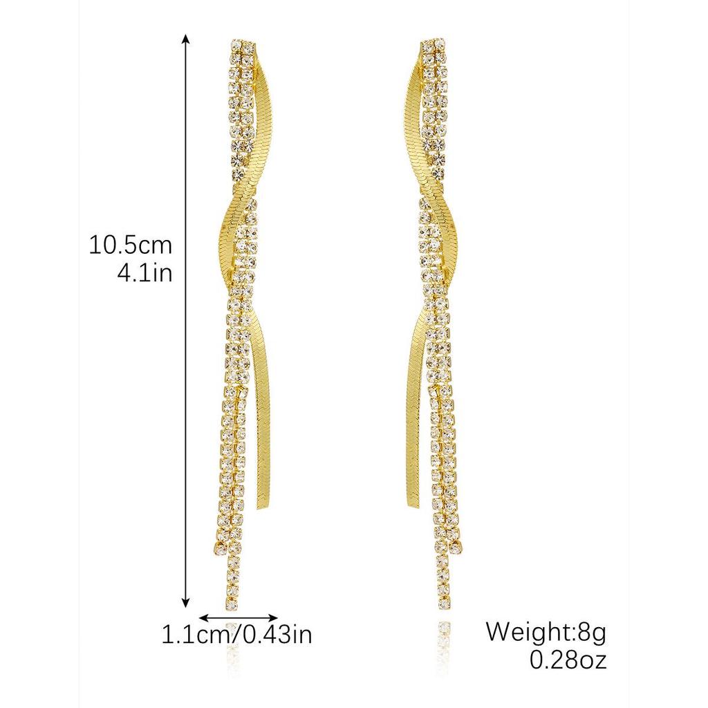 Exquisite Zircon Tassel Earrings: Luxurious, Unique Design for Women