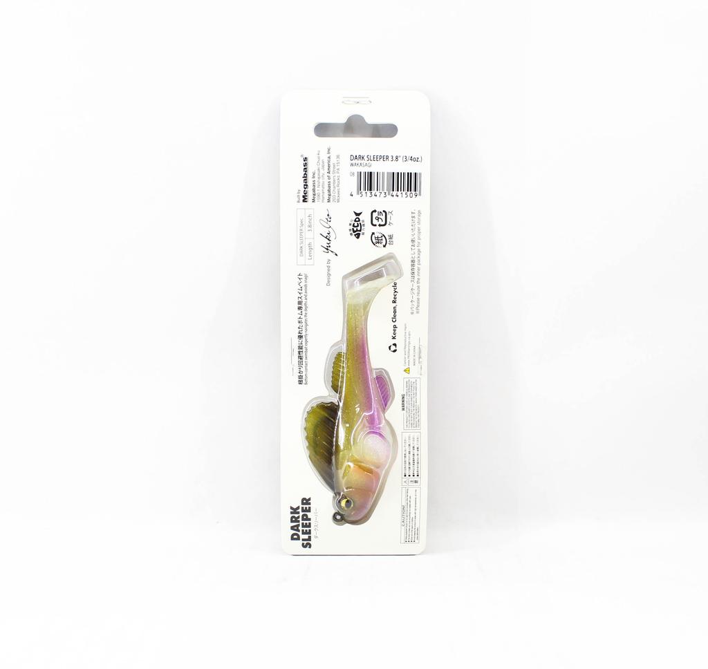 Megabass Мягкая приманка Dark Sleeper 3,8 дюйма 3/4 унции Wakasagi (1509)