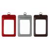 Leather With Lanyard Three Card Position Card Badge Holder Key Chain Card Bag ID Lanyard Name Tag
