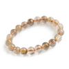 Eigado Rutilated Quartz 10mm 16cm Wrist Limited Natural Power Prayer Good Luck Feng Shui Bracelet, Stone, Circumference, One-of-a-Kind, Edition,