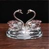 -encrusted Crystal Swan Ornaments Light Luxury Glass Swans Swan Figurines  Indoor Foyer