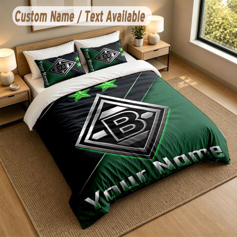 Bedding Set 1 Duvet Cover 2 Pillowcases Borussia Mönchengladbach Print Soft Bed Linen Bedroom Decor