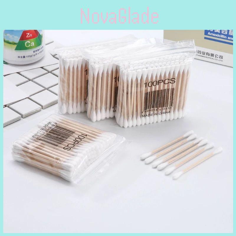 Soft And Gentle 30/100 Disposable Cotton Swab Lint Free Micro Brushes For Precise Ear Care