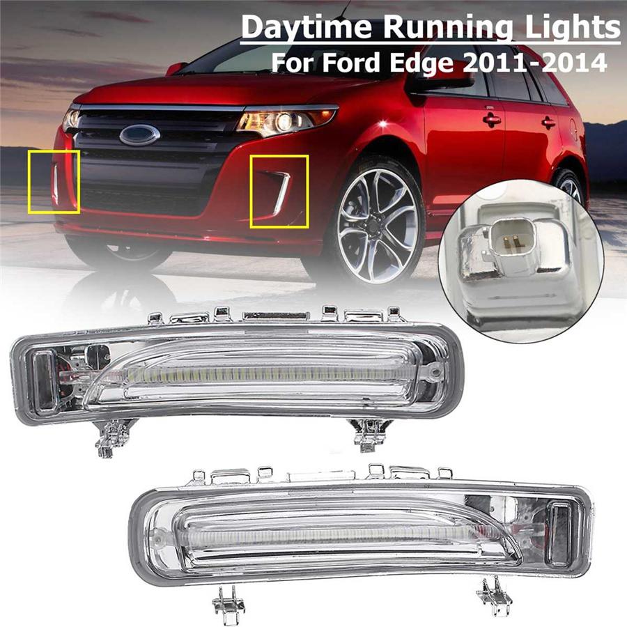 Pair 33-LED White Daytime Running Lights For Ford Edge 2011-2014