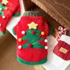 Knitted Christmas Tree Dog Sweater Small Breeds Winter Two-Legged Pet Clothing Cute Style
