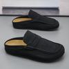 Men's Fashionable Soft Sole Slip In Half Slipper, Spring and Summer Fashionable Sole, Casual Sports Shoes, Suede Leather Surface