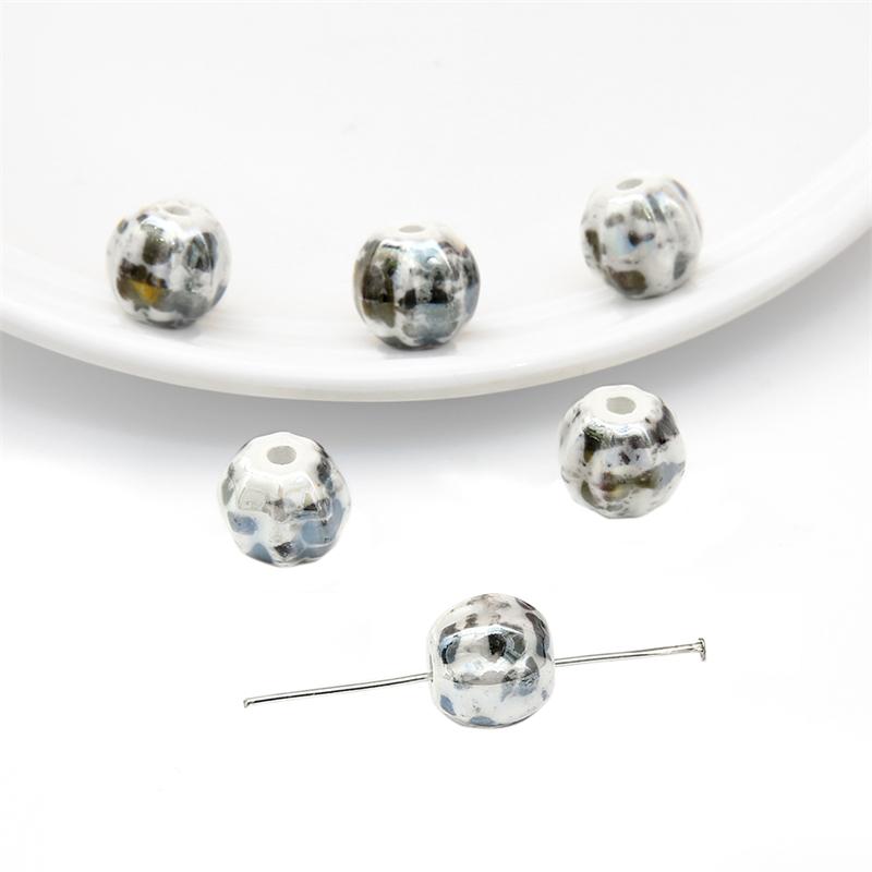 5 шт./пакет керамические фарфоровые бусины ручной работы в форме арбуза, очаровательные бусины, свободные бусины-разделители для браслета, ожерелья, изготовление ювелирных изделий своими руками