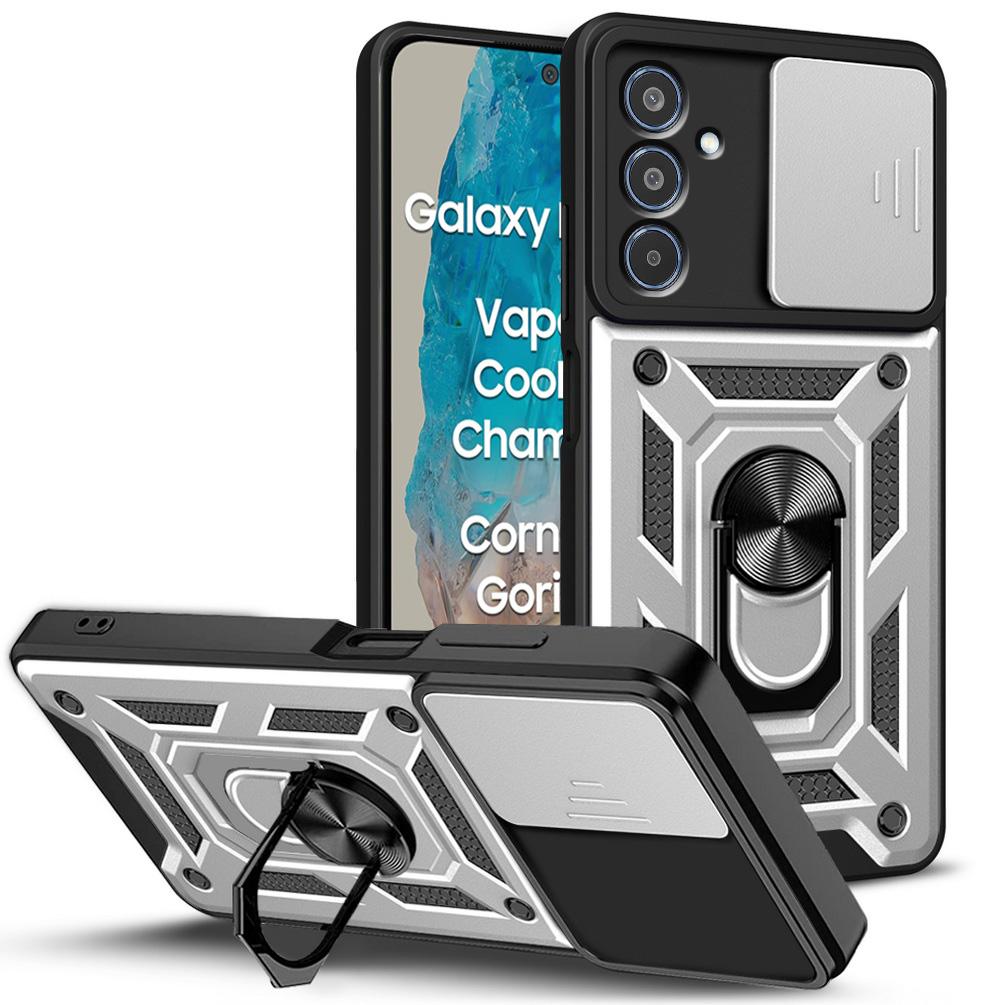 Чехол для защиты камеры Samsung M35 M55 M15 F15 M54 M14 F14 M23 M53 M33 F23 M52 Galaxy A55 A35 A15 A05 Armor Hybrid Ring Cover
