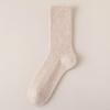 2025 Stacking Wool Socks Women Winter Solid Tube Socks Double Needle Knit Thickened Warm and Velvet Socks