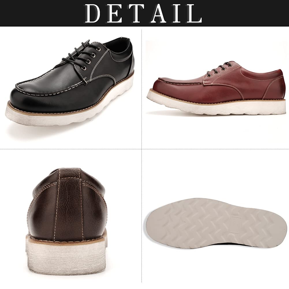 KIXSTAR Повседневная обувь большого размера для мужчин, Ботинки/Кроссовки, Легкая, Водонепроницаемая, Удобная посадка, 3E, Стильная, Коричневая, 26.5см