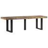 VidaXL Bench 160 Cm Solid Reclaimed Wood and Steel, Bench Seat, Bench Sofa, Entryway Bench, Bench Chair, Bench 4006412