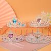 Girls Princess Crown Headband Bow Hair Accessories Snowflake Ribbon Magic Wand Set for Kids Birthday Party Dress Up