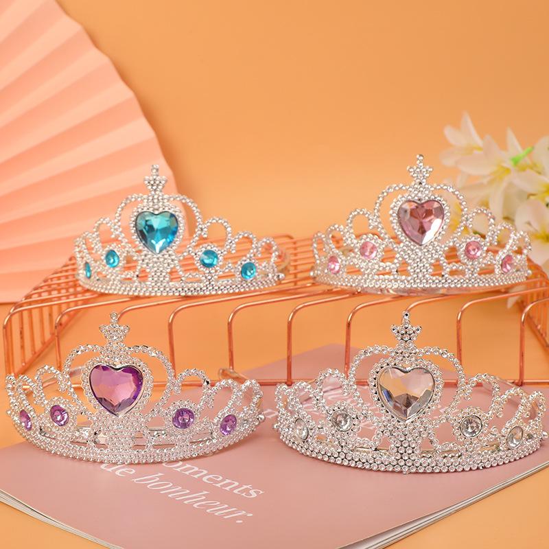 Girls Princess Crown Headband Bow Hair Accessories Snowflake Ribbon Magic Wand Set for Kids Birthday Party Dress Up