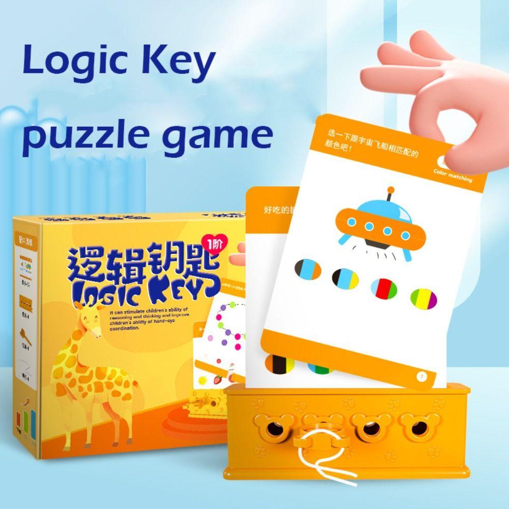 Игра на соответствие Английская логическая игра-головоломка Ключ Ранняя образовательная игрушка-головоломка для мышления Ключ Дети