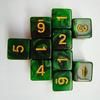 10 шт./набор 16 мм 6-гранные двухцветные цифровые игральные кости звездное небо квадратные акриловые игральные кости Ктулху для настольной игры Dnd COC TRPG набор игральных костей DND