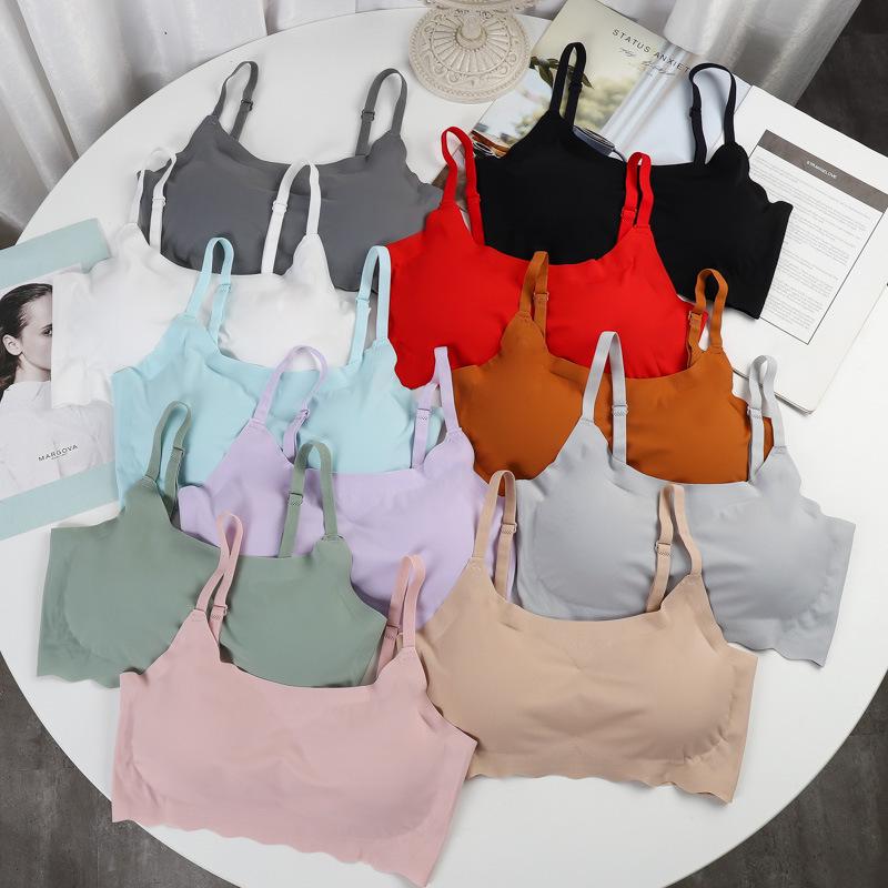 Удобный бесшовный беспроводной бюстгальтер большого размера для йоги и сна для женщин - красивый дизайн спинки