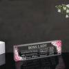 Inspirational Boss Lady Acrylic Gift - Colorful Motivational Desk Decor for Female Leaders