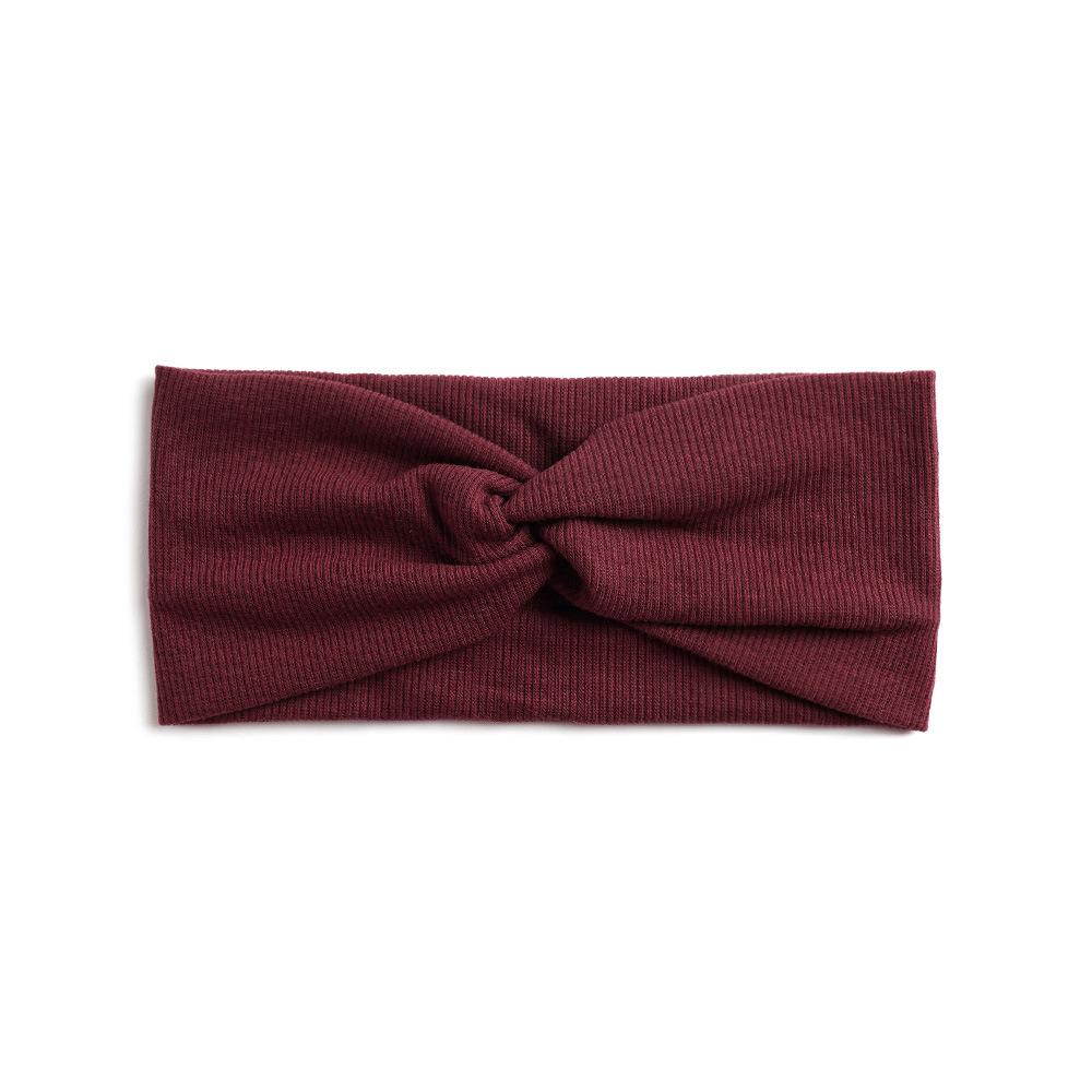 Solid Color Knitted Fine Thread Cross Yoga Sports Headband Simple Women'S Headband Headgear Headscarf