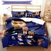 3pcs Kylian Mbappé pattern bedding set duvet cover set includes duvet cover &pillowcases,perfect all season bedroom decoration&gift