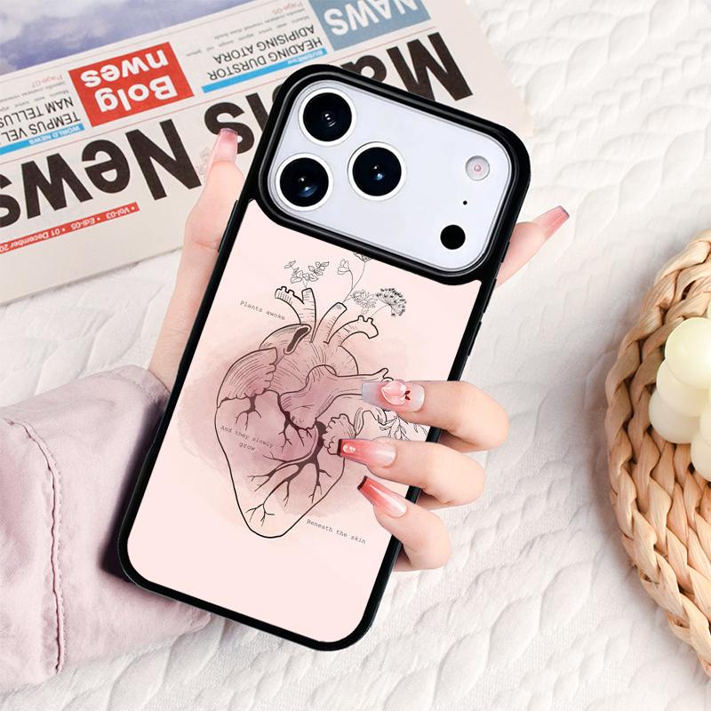Медицинский Чехол для Телефона с Анатомией Человека Для IPhone 17 16e 15 14 13 12 11 Pro Max Air Mini Мягкий Защитный Чехол