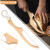 Ломтерезки для хлеба Деревянный нож для дрожжевого хлеба с бантом для домашнего хлеба Зубчатая пила из нержавеющей стали премиум-класса Нож для хлеба для бубликов, багетов и многого другого
