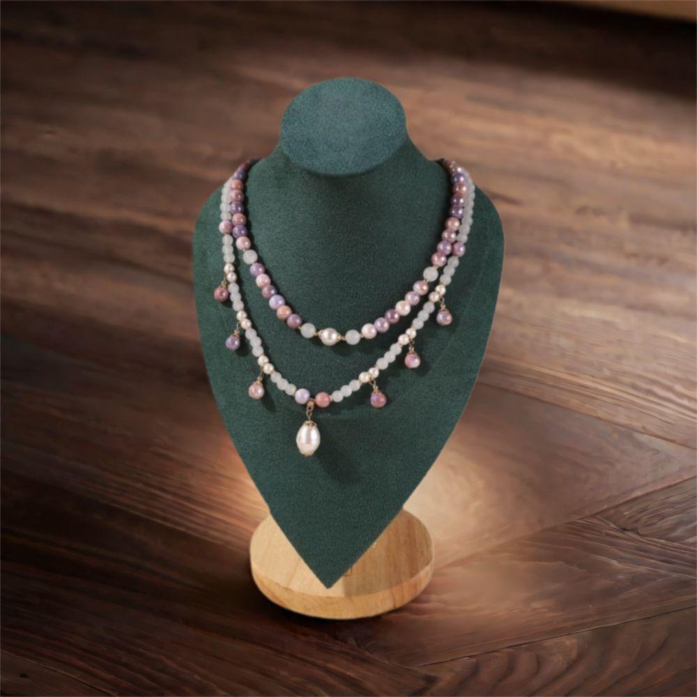 Романтическое Красочное Хрустальное Ожерелье Модный Браслет Цепочка Ювелирные Изделия Цепочка на Ключицу Жемчужные Ювелирные Изделия