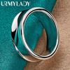 925 Sterling Silver Concave 7-10# Ring For Women Fashion Wedding Party Charm Jewelry
