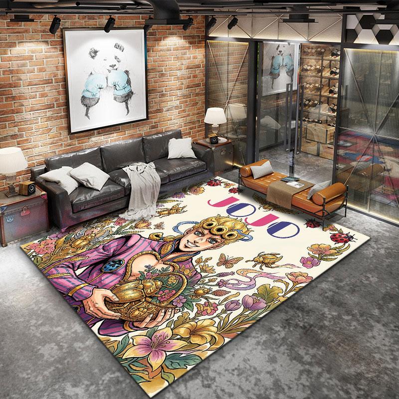 Ковер Jojo's Bizarre Adventure для гостиной, спальни, дома, украшение дивана, игровая коврик для детей, нескользящий напольный коврик