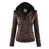 Leather Jacket Zipper Spliced Short Faux Leather Jackets Women Plus Size Jacket Women Suede Jacket