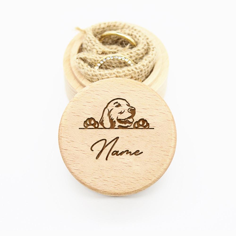 Personalised Engraved Wooden Tooth Storage Box Custom Name Memorial Box Pet Dog Cat Fur Keepsake Box Loss of Pet Memorial Gift