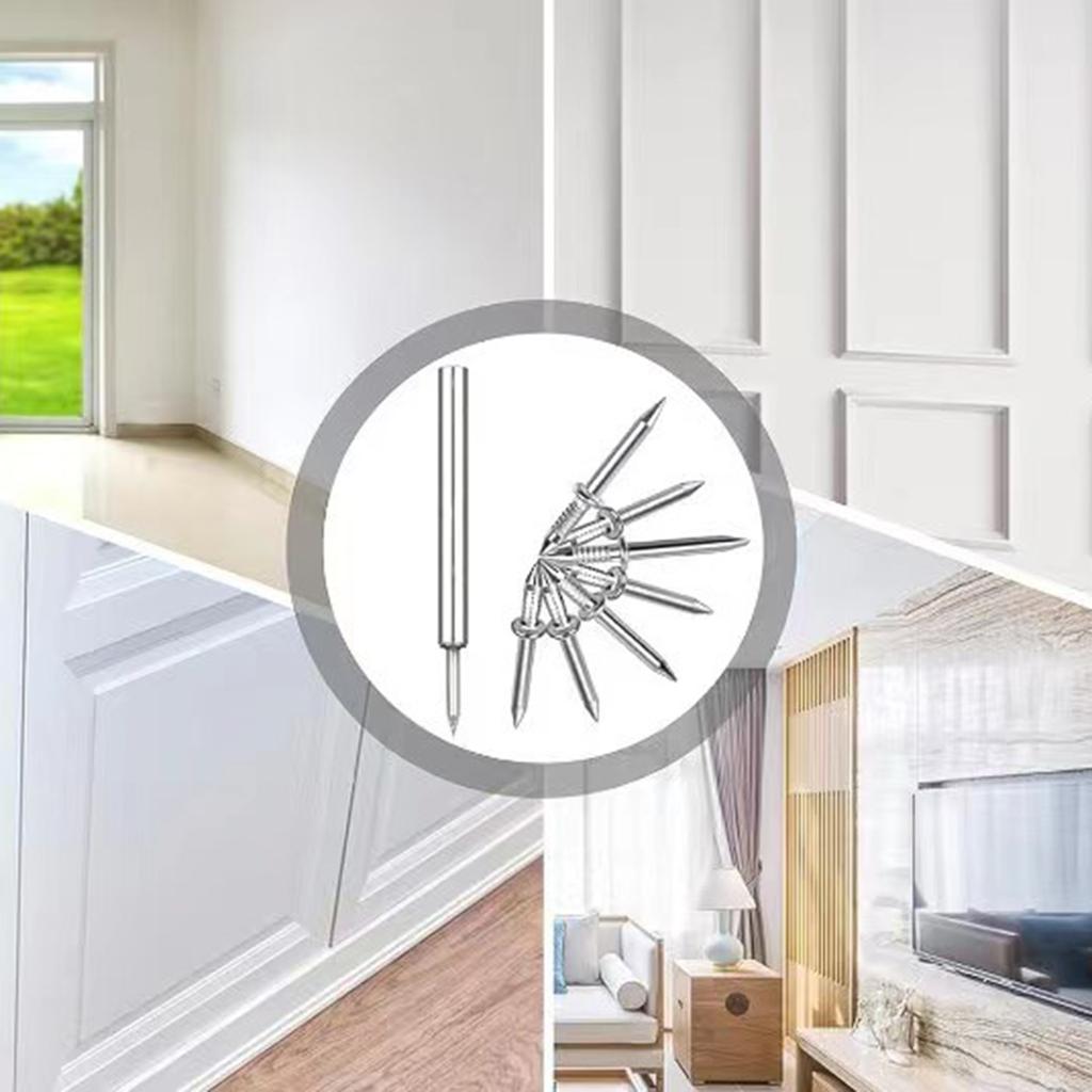 Double Head Skirting Thread Seamless Nail No Trace Nails Rustproof and Reusable Cement Nails for Baseboard Installation