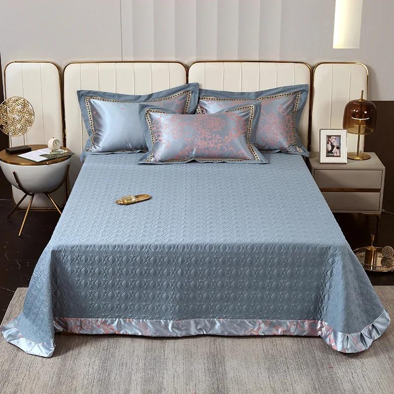 Европейский рельефный стеганый хлопковый стеганый хлопковый наматрасник цельный хлопковый утолщенный наматрасник двуспальный наматрасник комплект из 3 предметов