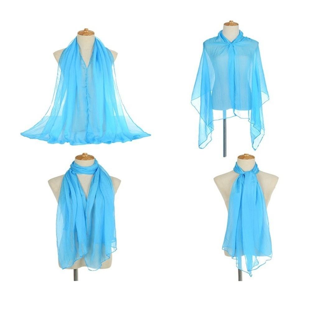 Тонкая солнцезащитная шаль однотонная шаль шелковая элегантная женская накидка шали женская мода