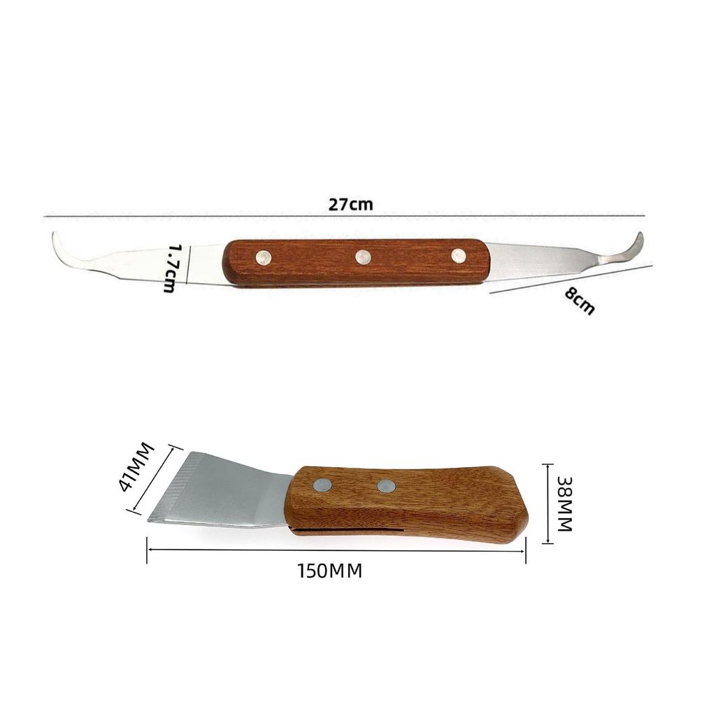 Двойная головка для обезжиривания вытяжек с деревянной ручкой и инструмент для чистки нержавеющей стали