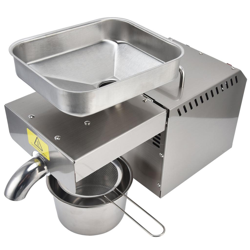 Automatic Oil Press Stainless Steel Cereals Hot Cold Oil Expeller Commercial Household ProcessorUS