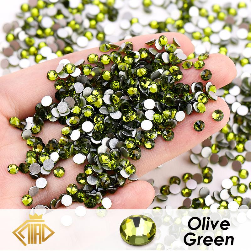 Glass Flat Bottom Drill 1440 Nail Drill Electroplated Rhinestone Diy Accessories Nail Drill Jewelry Accessories Sticker Drill