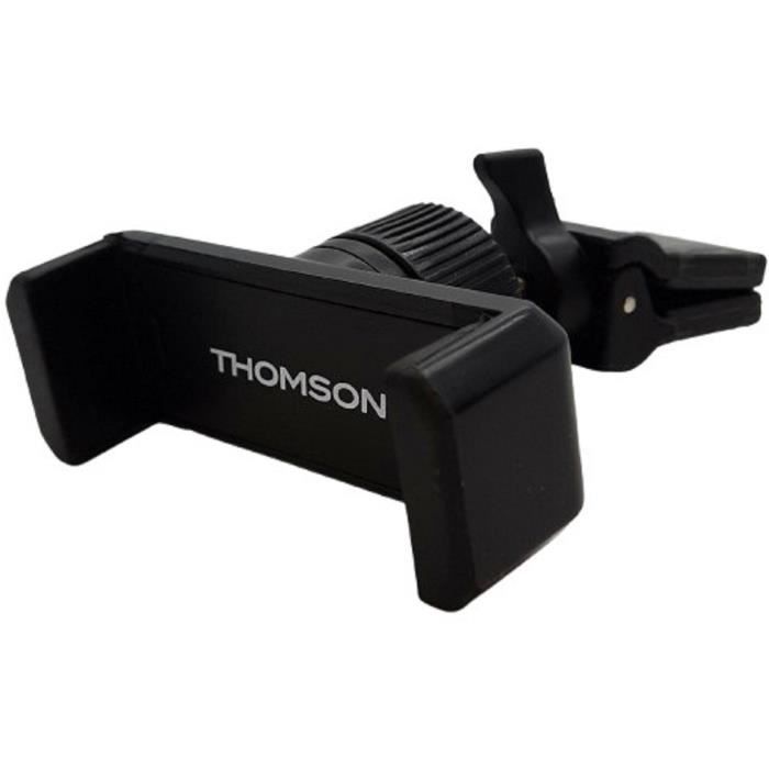 Porte téléphone rotatif THOMSON orientable 360° - Fixation sur la grille d'aération du véhicule grâce à sa pince solide